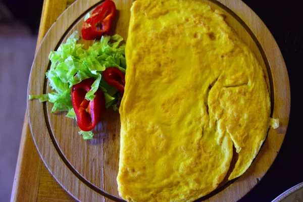 Primer Plano Cena Sobre Mesa — Foto de Stock