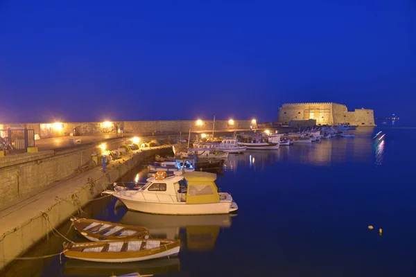 Venetiaanse Vesting Heraklion Schemering Griekenland — Stockfoto