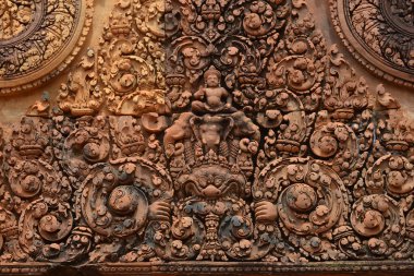 Kamboçya 'da duvarda süsleme