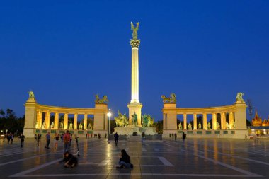 Macaristan 'da gece Budapeşte Hosok tere