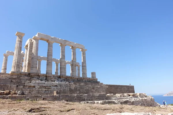 Antigua Ruina Templo Griego Poseidón Atenas — Foto de Stock