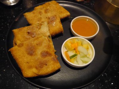 Endonezya 'daki yiyecekleri kapatın Amanjiwo.