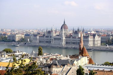 Macaristan 'daki şehir manzarası Budapeşte Orszaghaz (Parlamento))