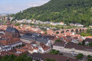 Almanya 'da şehir manzarası Heidelberg
