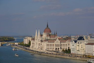 Macaristan 'daki şehir manzarası Budapeşte Orszaghaz (Parlamento))
