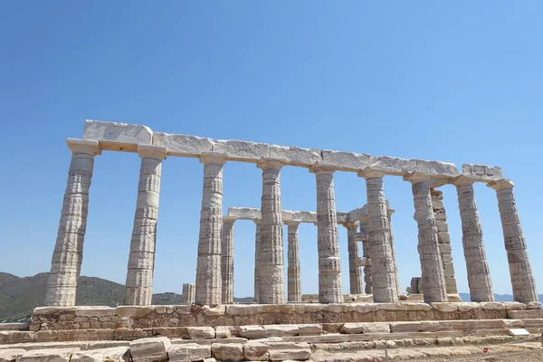 Antigua Ruina Templo Griego Poseidón Atenas — Foto de Stock