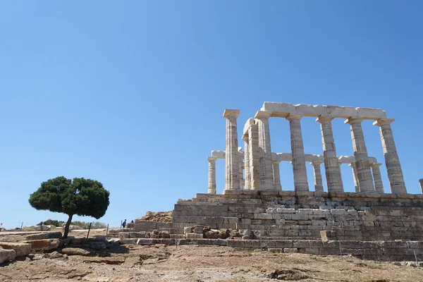 Alte Ruine Griechischen Poseidon Tempel Athen — Stockfoto