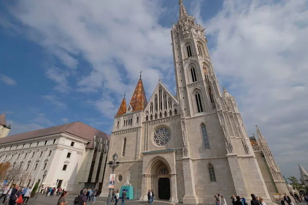 Kerk Buitenkant Hongarije Boedapest Matyas Templom — Stockfoto