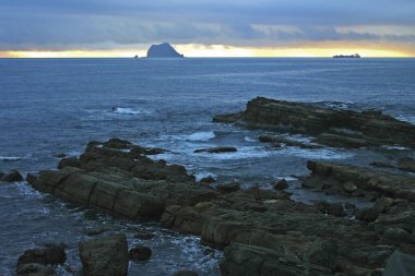 Taipei Wanli sahil kıyısı kayalık