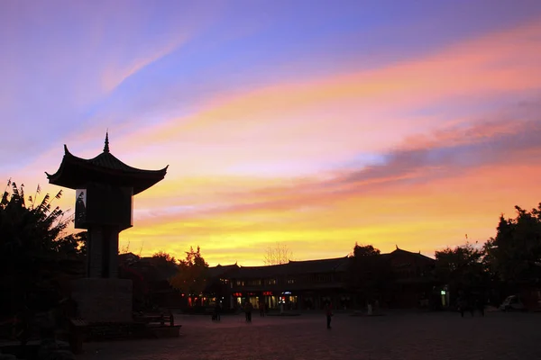 Yunnan Old Town Lijiang Yuhe Square Morning Light — Stock Photo, Image