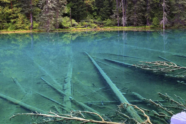 Sichuan Jiuzhaigou Piscina Inmortal Mar Qinglong — Foto de Stock