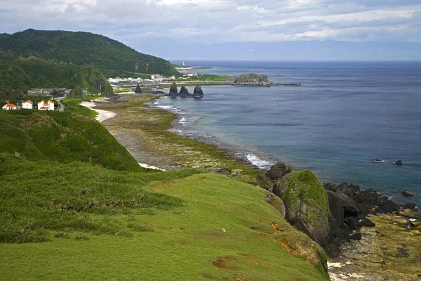 Taitung Green Island Jiangjun Costa Rocosa — Foto de Stock
