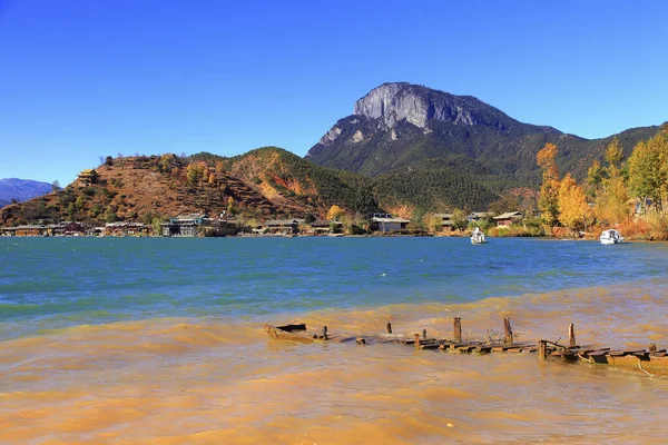 Sichuan Yanyuan Lugu Lake Mukua Lover Beach — 스톡 사진