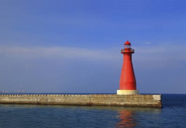 Taichung Limanı Kızıl Deniz feneri Tayvan