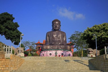 Changhua Bagua Dağı Dev Buda Tayvan