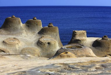 Yeni Taipei Taipei Wanli Yehliu Cape Candlestick Stone Tayvan