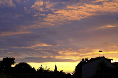 Fransa Paris Meudon gün batımı