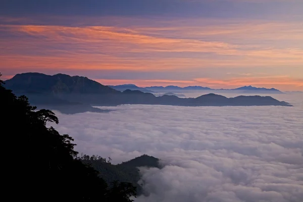 Xue Parque Nacional Nubes Atardecer Taiwán — Foto de Stock