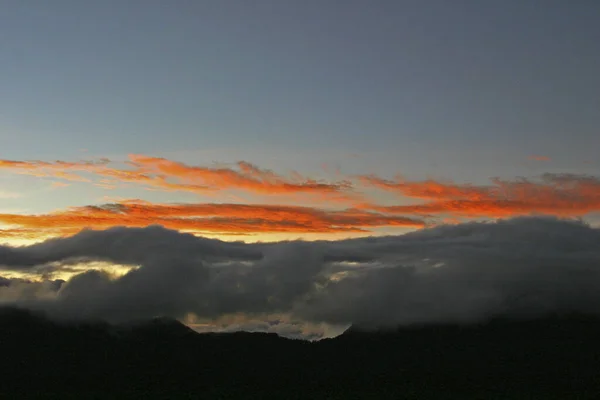 Taiwan Nantou Hehuan Montagne Nuages Colorés Aube — Photo