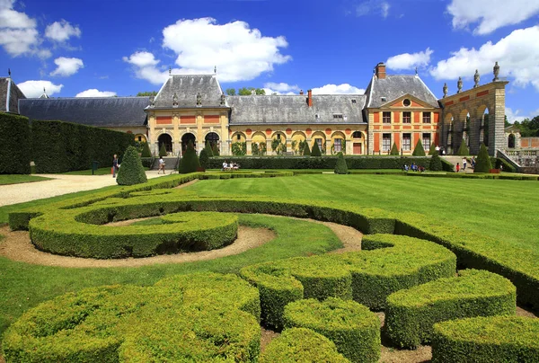 Francie Chateau Walleville Zahradní Květinové Záhony — Stock fotografie