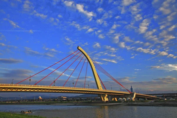 Puente Dazhi Durante Puesta Del Sol — Foto de Stock