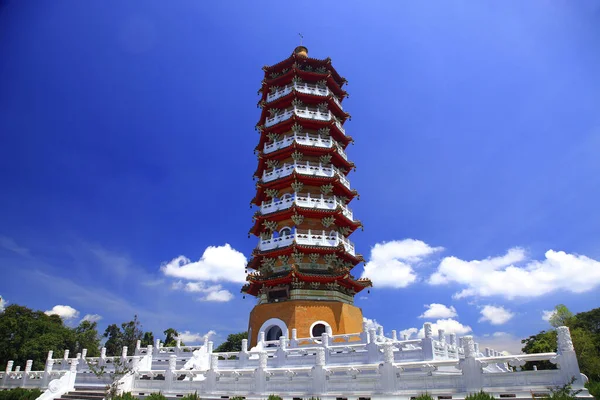 Taiwan Nantou Zon Maan Meer Pagoda — Stockfoto