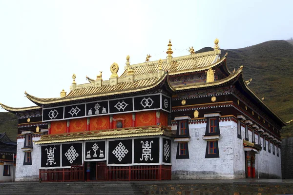 Sichuan Ruoergai Yellow River Bank Mosteiro Tibetano Suoge — Fotografia de Stock