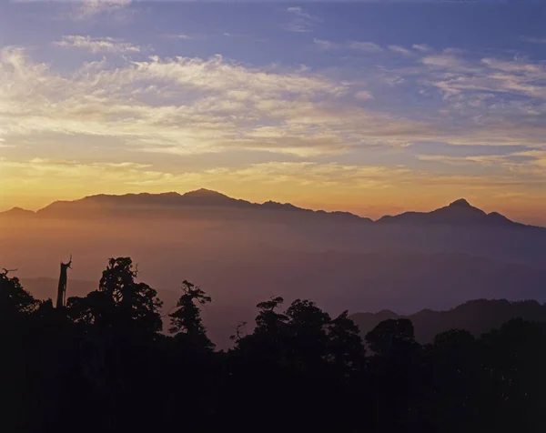 Nanhu Mountain Ochtend Licht Taiwan — Stockfoto