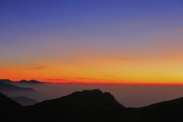 Taiwan Nantou Hehuan Montanha Pôr Sol Nuvens — Fotografia de Stock