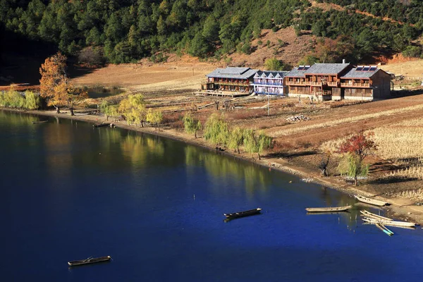 Yunnan Lijiang Lugu Lake Nisai Village Lake View — Φωτογραφία Αρχείου