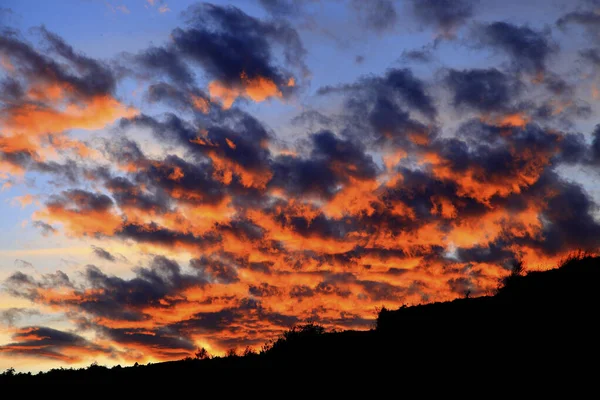 Yunnan Kunming Dongchuan Luoxiagou Coucher Soleil — Photo