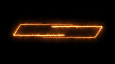 Siyah arkaplanda parlayan neon işareti