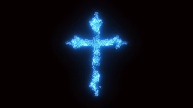 İsa Mesih 'in sembolü Mavi Işık Efekti