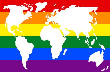 Kıta planet Earth eşcinsel evlilik Lgbt topluluğu bayrağı renkleri