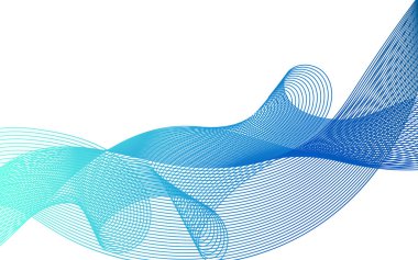 Beyaz bir arka plan üzerinde farklı renklerde güzel soyut dalga satırları