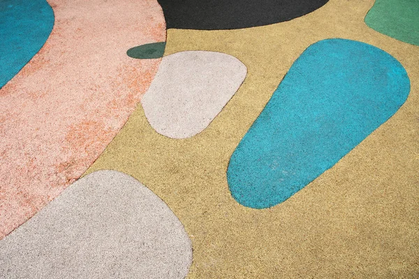 Modern floor covering for playgrounds on the street and for spor
