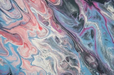 Mavi, beyaz, siyah ve sıvı akrilik güzel arka plan