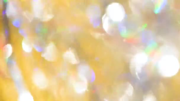 Abstraktní Krásné Rozmazané Pozadí Pohyblivými Částicemi Třpytu Jisker Vánoční Tinkel — Stock video