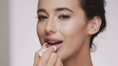 Model makyaj portresi kapatın