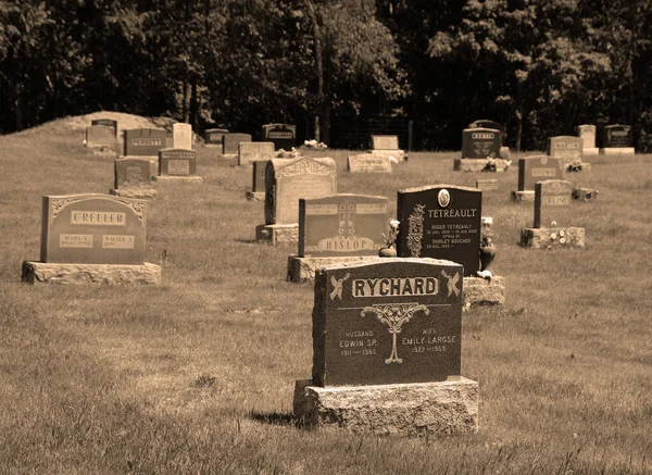 Pigeon Hill Quebec Kanada 2020 Der Methodistische Friedhof Saint Armand — Stockfoto