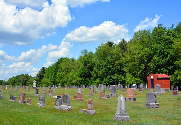 Pigeon Hill Quebec Kanada 2020 Der Methodistische Friedhof Saint Armand — Stockfoto