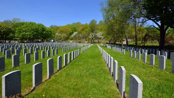 Montreal Canada 2020 Tumbas Cementerio Notre Dame Des Neiges Con — Foto de Stock