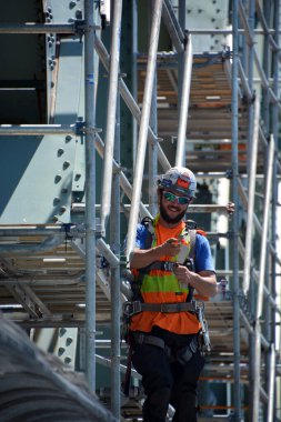 MONTREAL QUEBEC CANADA - 06 16 2020: Büyük Montreal Salgın Salgın Salgın Salgını Salgın Hastalıklar Salgını için kapatıldıktan sonra yeniden açılan işçi