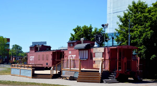 Saint Jerome Quebec Canada 2020 Grand Trunk Western Caboose Former — Stock Photo, Image