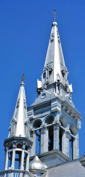 Saint Jerome Quebec Canada 2020 Jerome Cathedral 它是加拿大魁北克圣杰罗姆天主教教区的主要教堂 1897年建成 取代了附近一座较小的旧教堂 — 图库照片