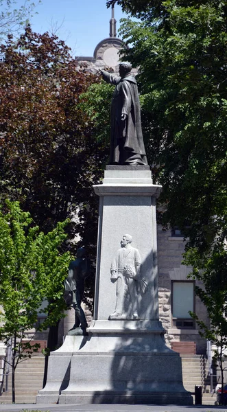 Saint Jerome Quebec Canada 2020 Statue Franois Xavier Antoine Labelle是罗马天主教牧师 — 图库照片