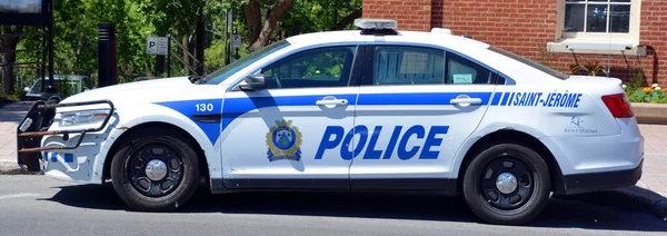 Saint Jerome Quebec Canada 2020 Police Car Police Station Town — Stock Photo, Image