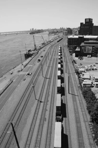 Montreal Quebec Canada 2020 Port Montreal Railway Terminal Railroad 成立于1907年 — 图库照片