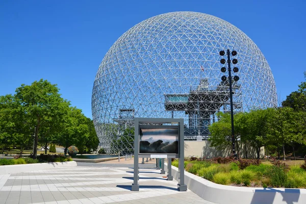 Montreal Canada 2020 Biosfera Museu Montreal Dedicado Meio Ambiente Localizado — Fotografia de Stock