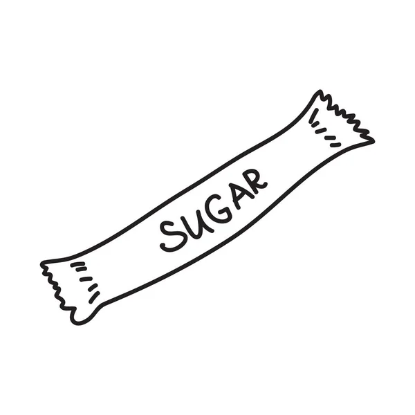 A bag of sugar. A simple sketch on a white background — Stock Vector